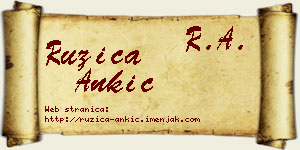 Ružica Ankić vizit kartica